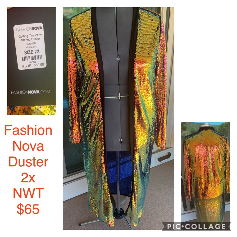 Fashion Nova sequin duster